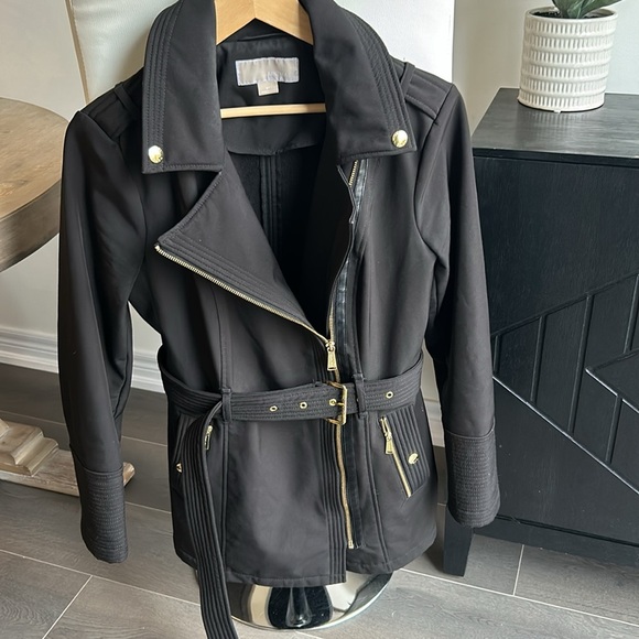 Michael Michael Kors Black 3/4 Trench Coat Jacket Women’s size S - Picture 11 of 15
